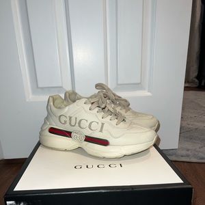 Gucci Ivory Rhyton sneakers size 38.5